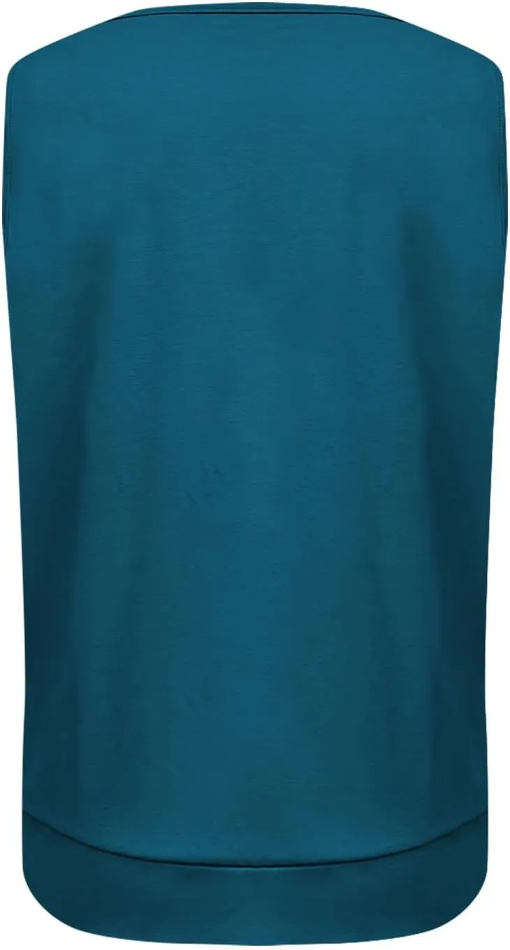 2025 Pleated Scoop Neck Tank Tops for Women Summer Casual Comfy Sleeveless Shirts Banded Fitted Bottom Tanks Blouse