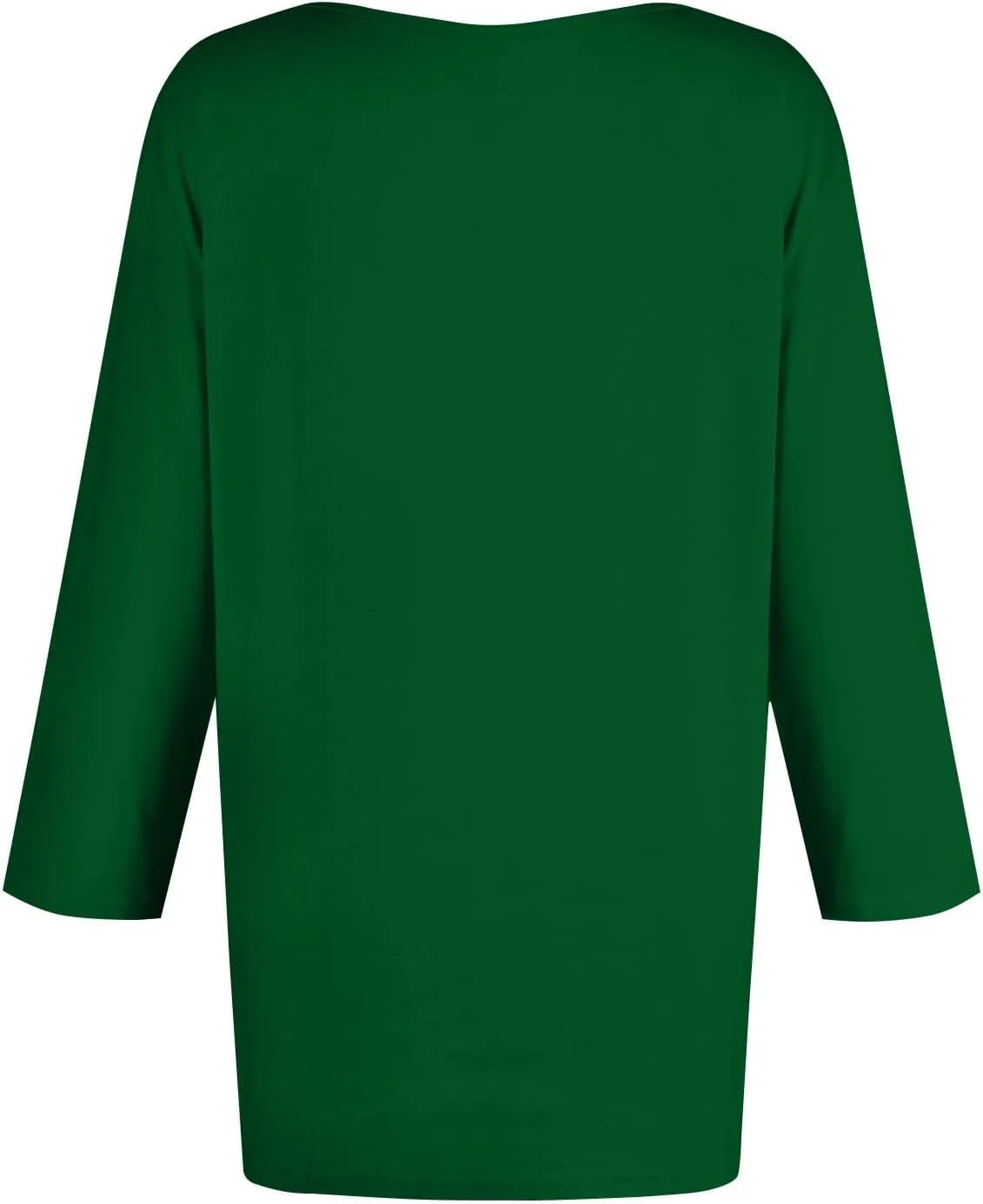 3/4 Length Sleeve Womens Tops Solid Color V Neck Work Tops 3/4 Sleeve Business Basic Tees Baggy Cute Tunic Tops