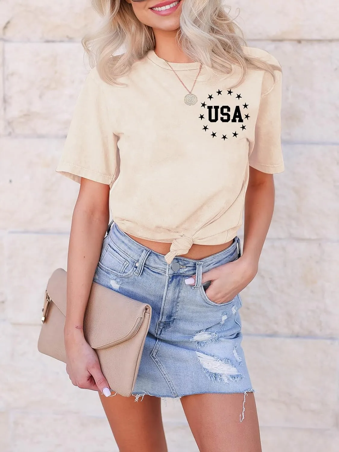 Anbech Womens Western Graphic Cowgirls Shirt Rodeo Print Tops Short Sleeve Cowboy Tops