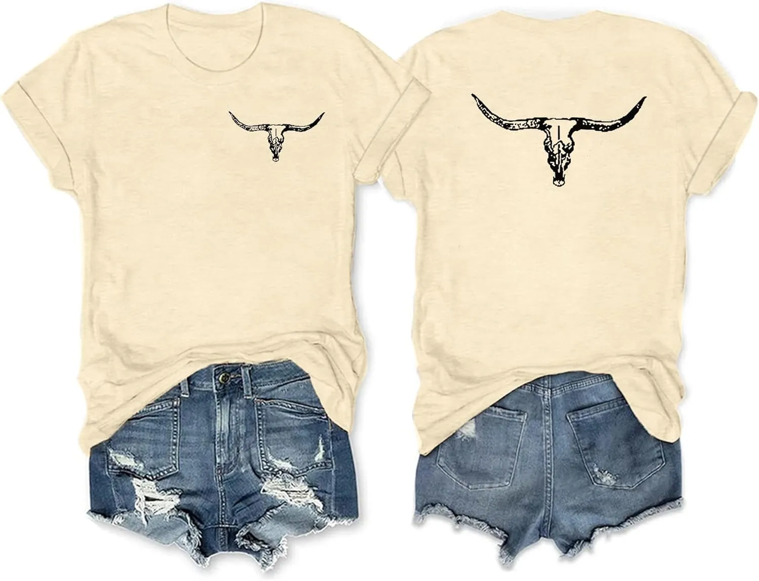 Anbech Womens Western Graphic Cowgirls Shirt Rodeo Print Tops Short Sleeve Cowboy Tops