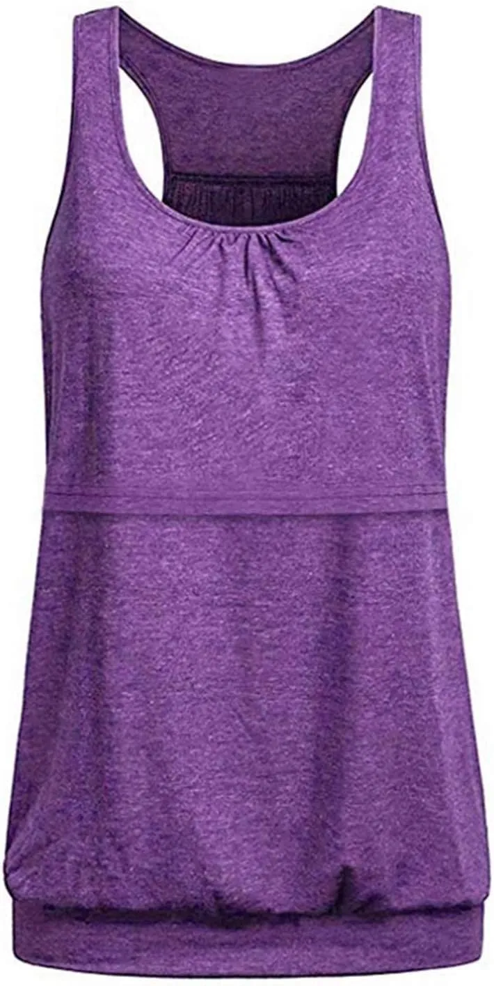 Andongnywell Plus Size Tank Tops Breastfeeding Shirt Women?s Maternity Nursing Vest Sleeveless Tops