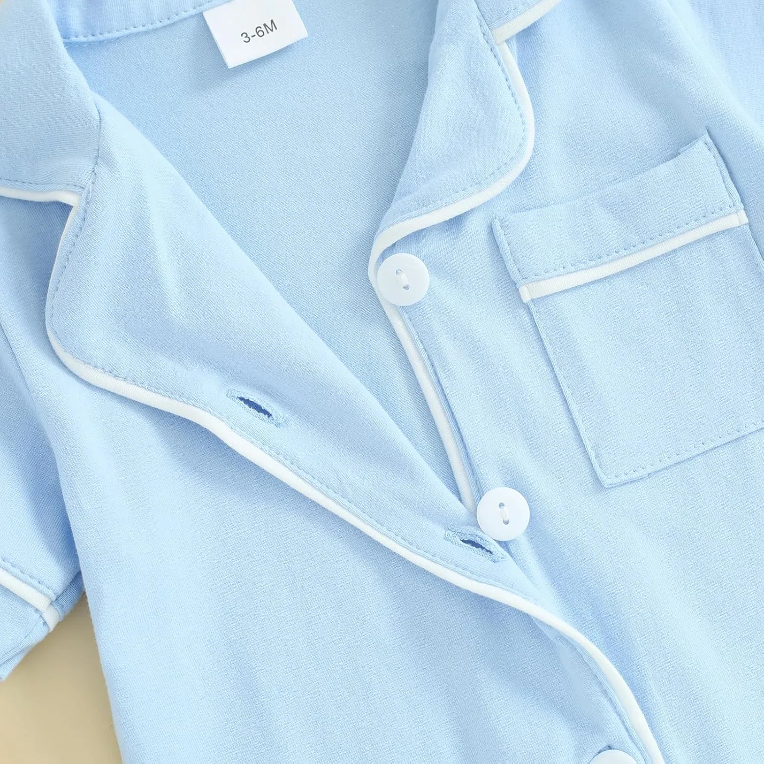 Baby Boy Girl Pajamas Romper Cute Short Sleeve Button Down Jumpsuit Sleepwear Infant Sleepers