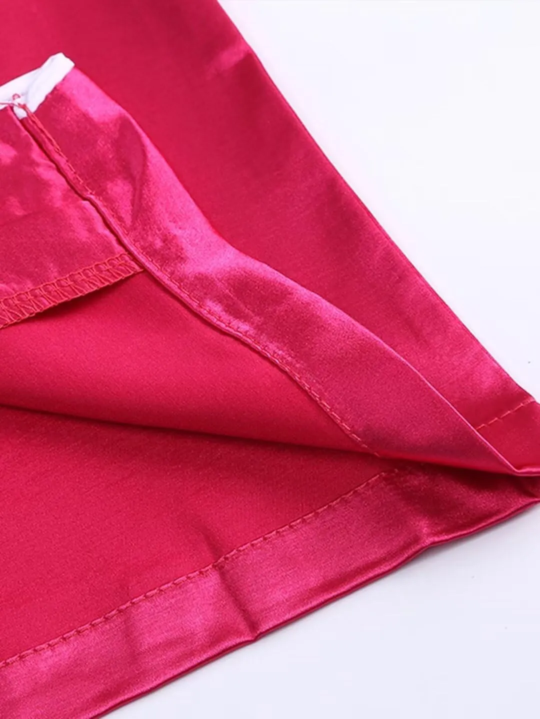 Boys Girls Pajamas Set 4Pjs Long Sleeve Button-Up Top Satin Pajamas Sets Loungewear, 5-14 Years