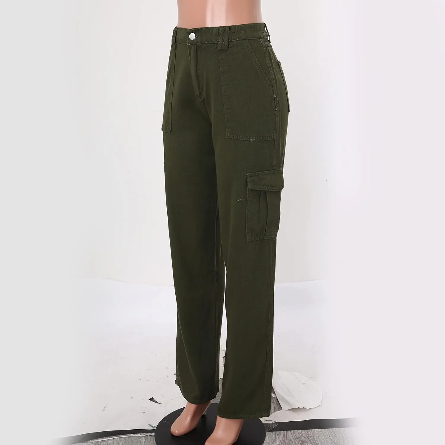 Cargo Pants Women High Waisted Casual Baggy Stretchy Wide Leg Military Trousers Y2K Streetwear Jogger Sweatpants