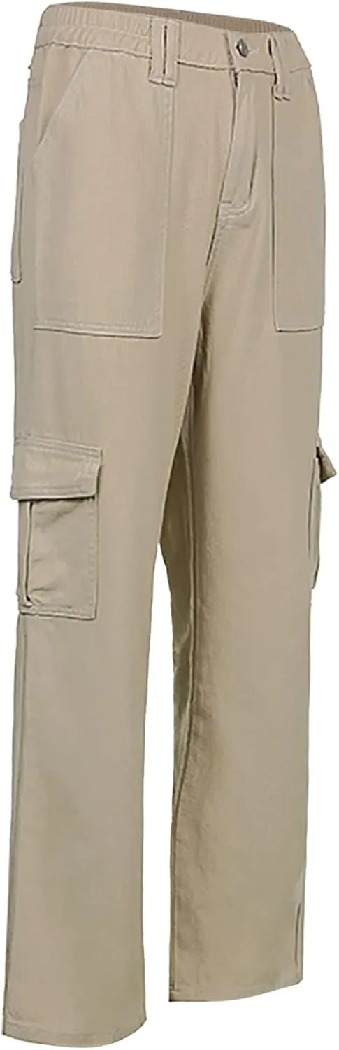 Cargo Pants Women High Waisted Casual Baggy Stretchy Wide Leg Military Trousers Y2K Streetwear Jogger Sweatpants