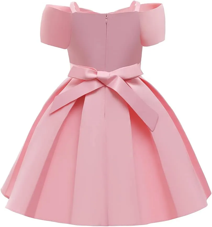 Cichic Elegant Girls Dress Special Occasion Satin Gowns for 2-10Years Kid