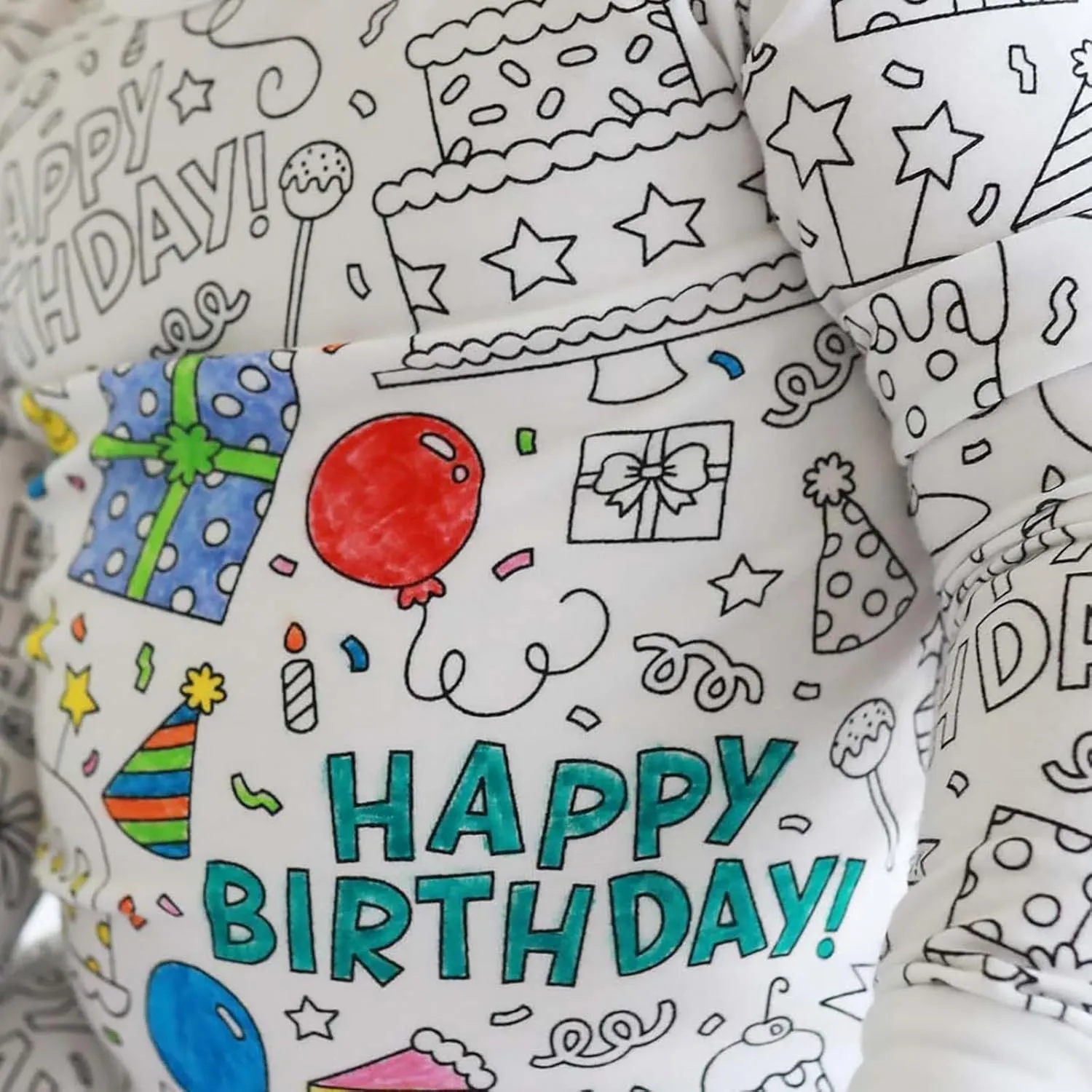 Colorable Pajamas Sets DIY Color Your Own 2 Pieces Cute Cartoon Print Hand Painted Shirt Jammies Bottoms 2-9 Years