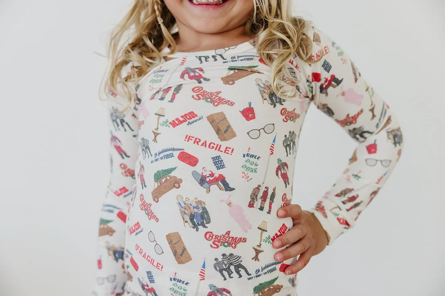 Copper Pearl Two Piece Long Sleeve Toddler Pajamas PJ Sets for Boys and Girls - Adorable Pattern Pajamas, Breathable Fabric to Keep Cool While Sleeping, Sizes 12 Months to 5T - A Christmas Story