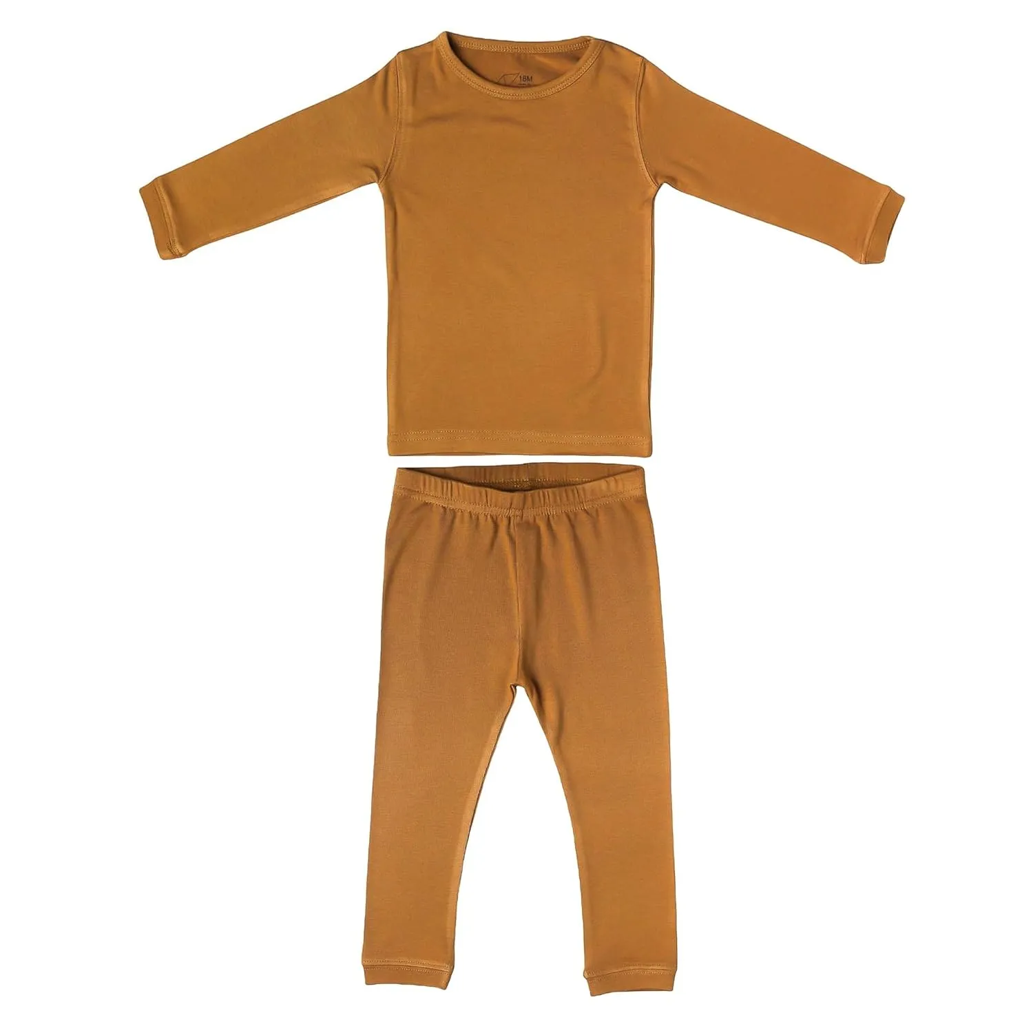 Copper Pearl Two Piece Long Sleeve Toddler Pajamas PJ Sets for Boys and Girls - Adorable Pattern Pajamas, Breathable Fabric to Keep Cool While Sleeping, Sizes 12 Months to 5T - Camel