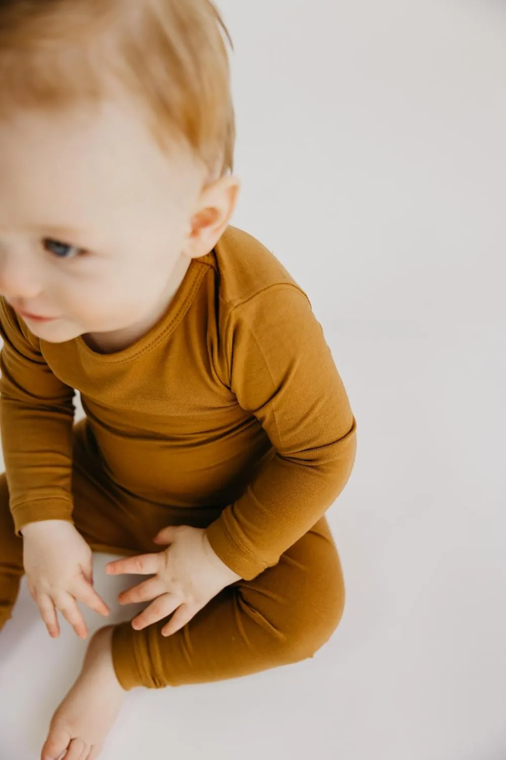 Copper Pearl Two Piece Long Sleeve Toddler Pajamas PJ Sets for Boys and Girls - Adorable Pattern Pajamas, Breathable Fabric to Keep Cool While Sleeping, Sizes 12 Months to 5T - Camel