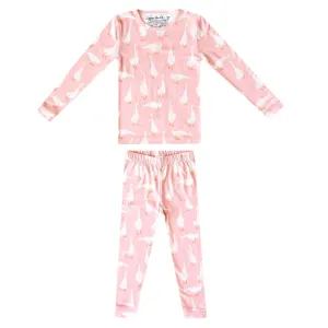 Copper Pearl Two Piece Long Sleeve Toddler Pajamas PJ Sets for Boys and Girls - Adorable Pattern Pajamas, Breathable Fabric to Keep Cool While Sleeping, Sizes 12 Months to 5T - Goosie