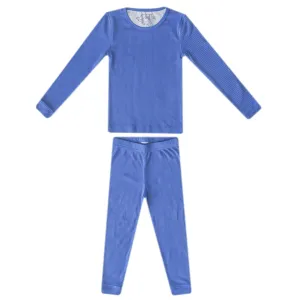 Copper Pearl Two Piece Long Sleeve Toddler Pajamas PJ Sets for Boys and Girls - Adorable Pattern Pajamas, Breathable Fabric to Keep Cool While Sleeping, Sizes 12 Months to 5T - Indigo