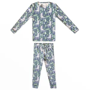 Copper Pearl Two Piece Long Sleeve Toddler Pajamas PJ Sets for Boys and Girls - Adorable Pattern Pajamas, Breathable Fabric to Keep Cool While Sleeping, Sizes 12 Months to 5T - Jurassic Park