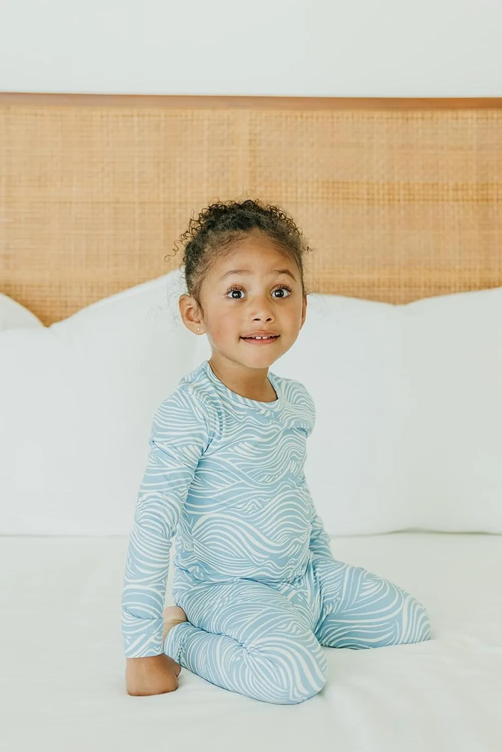 Copper Pearl Two Piece Long Sleeve Toddler Pajamas PJ Sets for Boys and Girls - Adorable Pattern Pajamas, Breathable Fabric to Keep Cool While Sleeping, Sizes 12 Months to 5T - Surf
