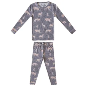 Copper Pearl Two Piece Long Sleeve Toddler Pajamas PJ Sets for Boys and Girls - Adorable Pattern Pajamas, Breathable Fabric to Keep Cool While Sleeping, Sizes 12 Months to 5T - Timber