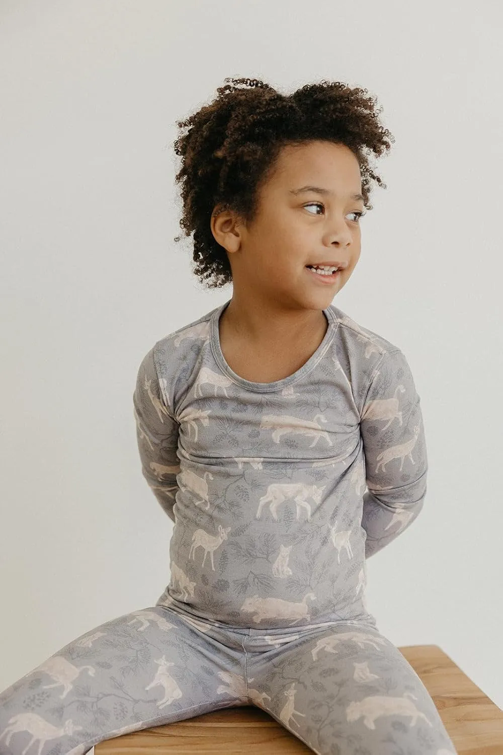 Copper Pearl Two Piece Long Sleeve Toddler Pajamas PJ Sets for Boys and Girls - Adorable Pattern Pajamas, Breathable Fabric to Keep Cool While Sleeping, Sizes 12 Months to 5T - Timber