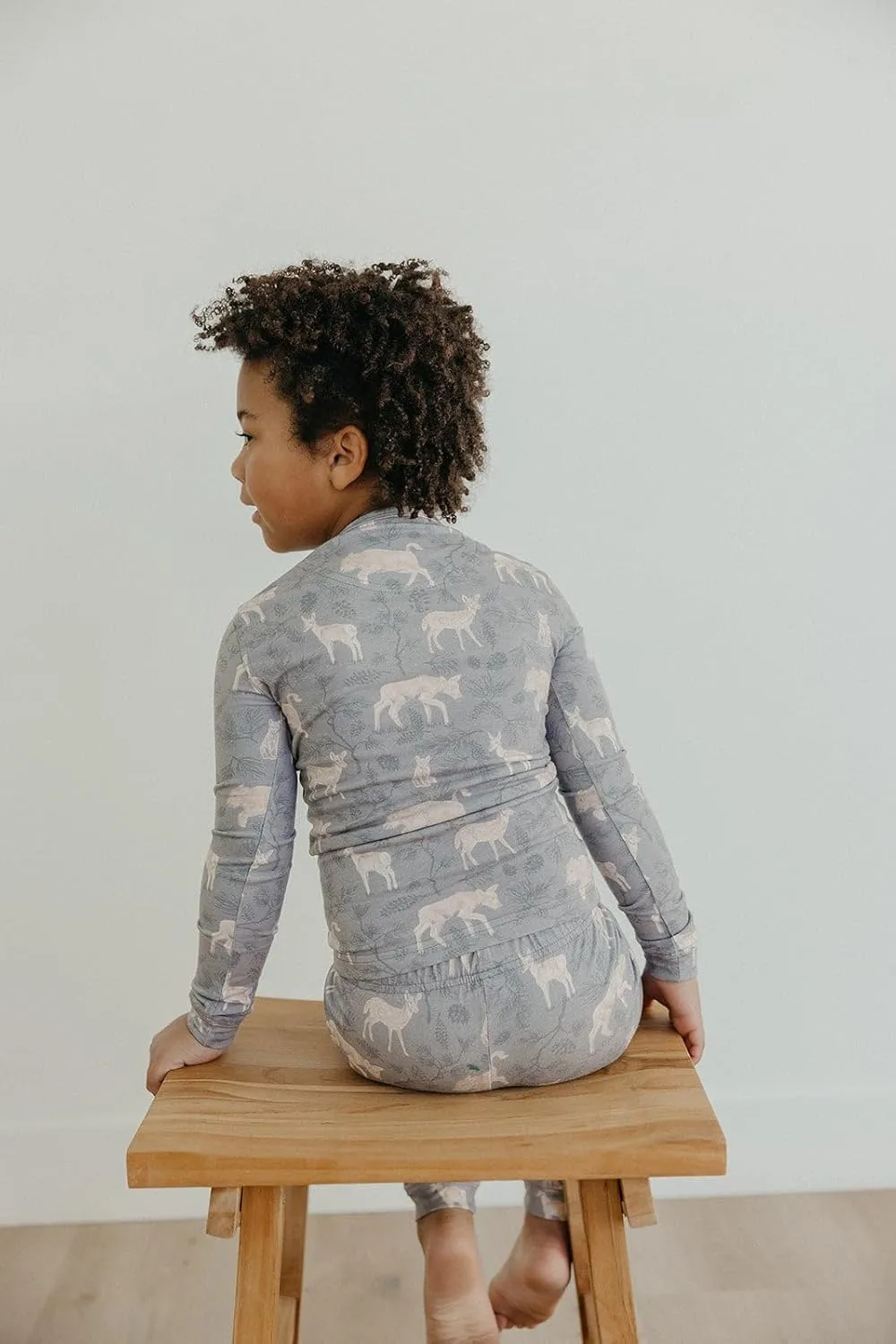 Copper Pearl Two Piece Long Sleeve Toddler Pajamas PJ Sets for Boys and Girls - Adorable Pattern Pajamas, Breathable Fabric to Keep Cool While Sleeping, Sizes 12 Months to 5T - Timber