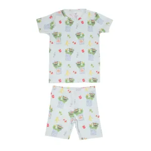 Copper Pearl Two Piece Short Sleeve Toddler Pajamas PJ Sets for Boys and Girls - Adorable Pattern Summer Pajamas Shorts to Keep Cool While Sleeping, Size 12 Months to 5T - Oscar the Grouch