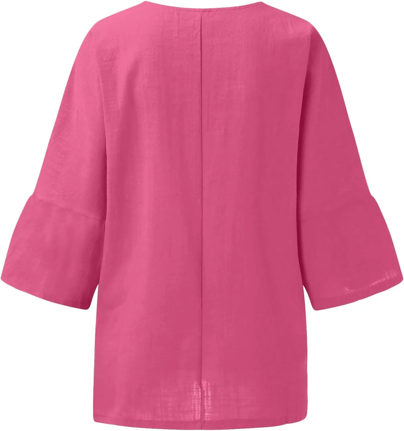 Cotton Linen Shirt Women Summer Half Sleeve Tops Solid Color Blouses Tunic Casual Loose Fitted Blouse 2025