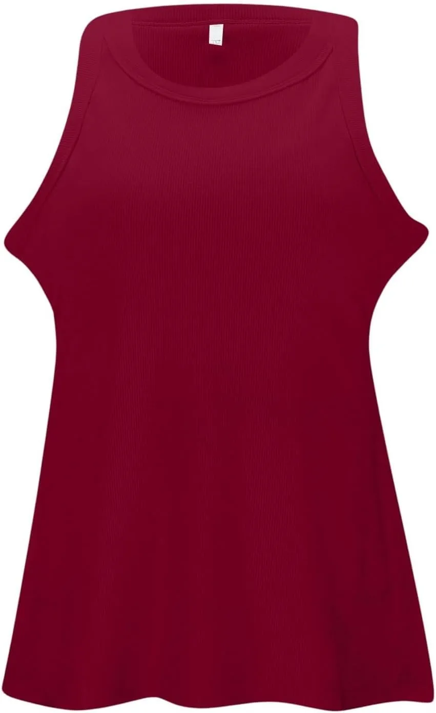 Cotton Shelf Bra Camisole Tops for Women Comfy Y2K Rib Vest Spring Summer Layering Tank Summer Outfits Cami Shirt