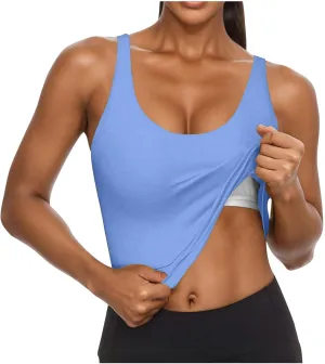 Cotton Shelf Bra Camisole Tops for Women Sleeveless Comfy Strap Summer Running Layering Tank Top Summer Cami Shirt