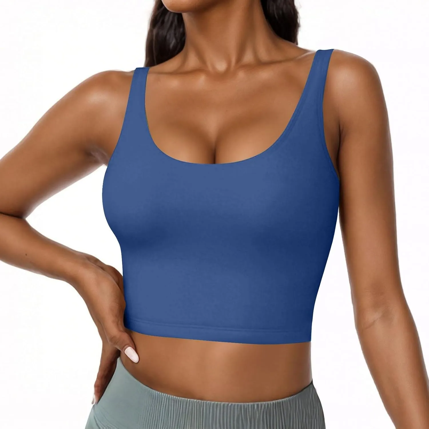 Cotton Shelf Bra Camisole Tops for Women Sleeveless Comfy Strap Summer Running Layering Tank Top Summer Cami Shirt