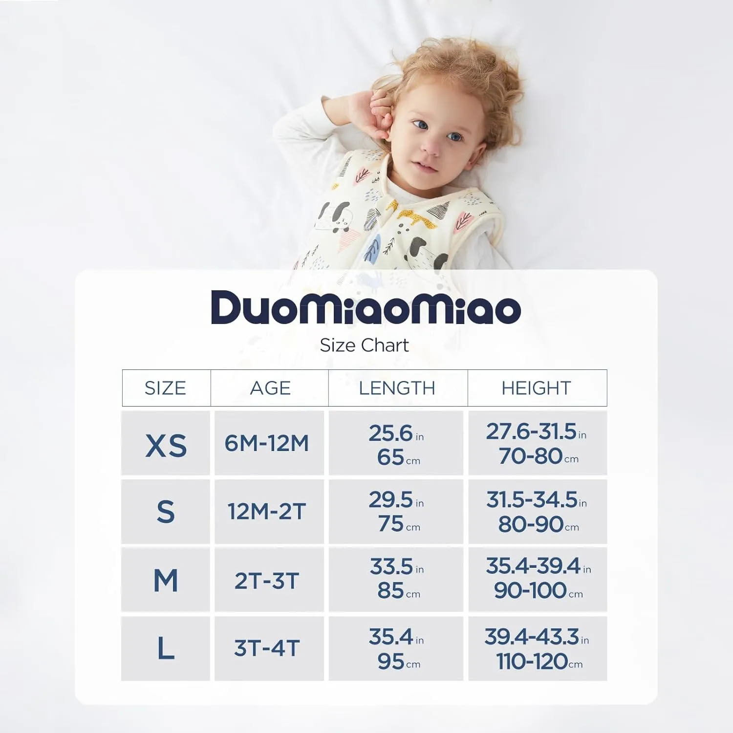 Duomiaomiao 2 Pack 0.5 TOG Toddler Sleep Sack 24-36 Months 100% Cotton Lightweight Baby Sleep Sack with Feet, Breathable Comfy Toddler Wearable Blanket