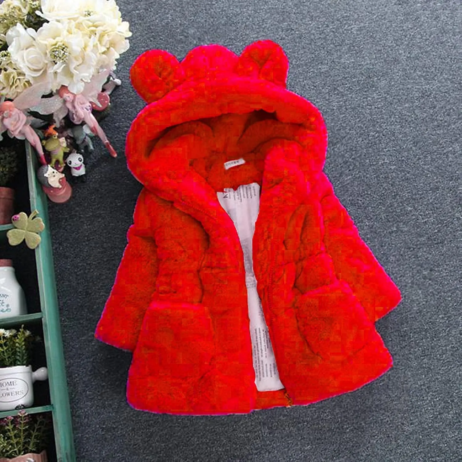 EISHOW Kids Boys Warm Thick Jackets Hooded Cotton Fleece Parka Coat Children Winter Zipper Outerwear