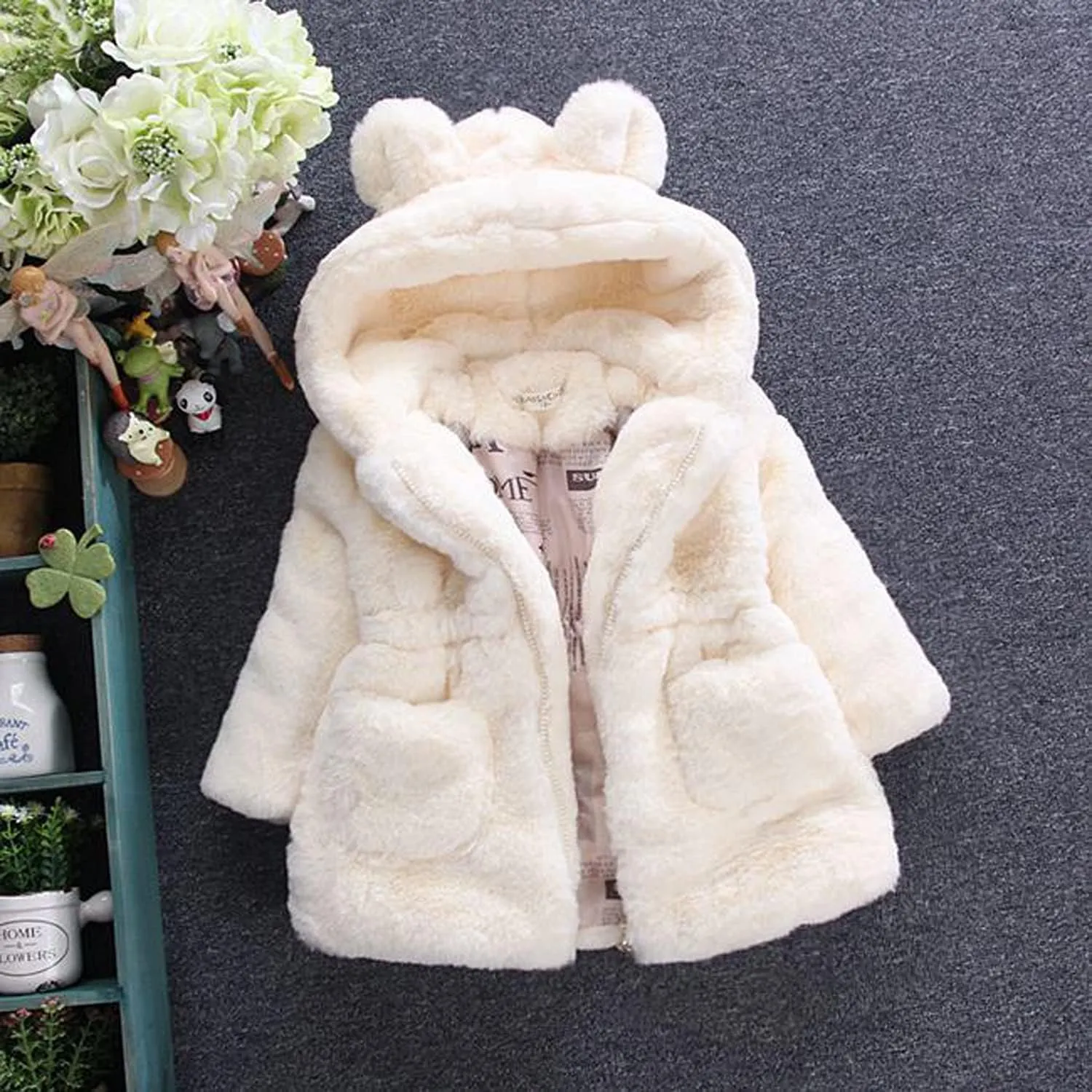 EISHOW Kids Boys Warm Thick Jackets Hooded Cotton Fleece Parka Coat Children Winter Zipper Outerwear