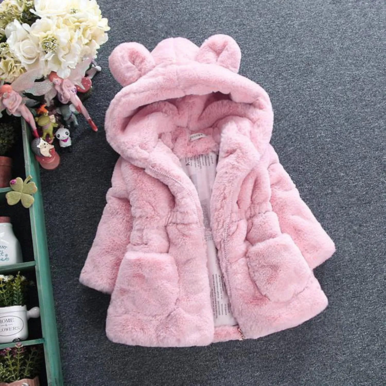 EISHOW Kids Boys Warm Thick Jackets Hooded Cotton Fleece Parka Coat Children Winter Zipper Outerwear