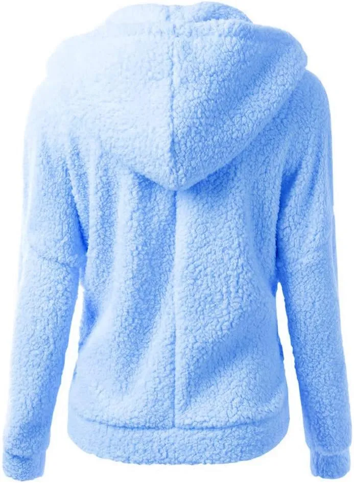 Fall Jackets for women 2024 Faux Fur Sherpa Jacket Fuzzy Hooded Jacket Winter Coats Shearling Outwear Shaggy Coat