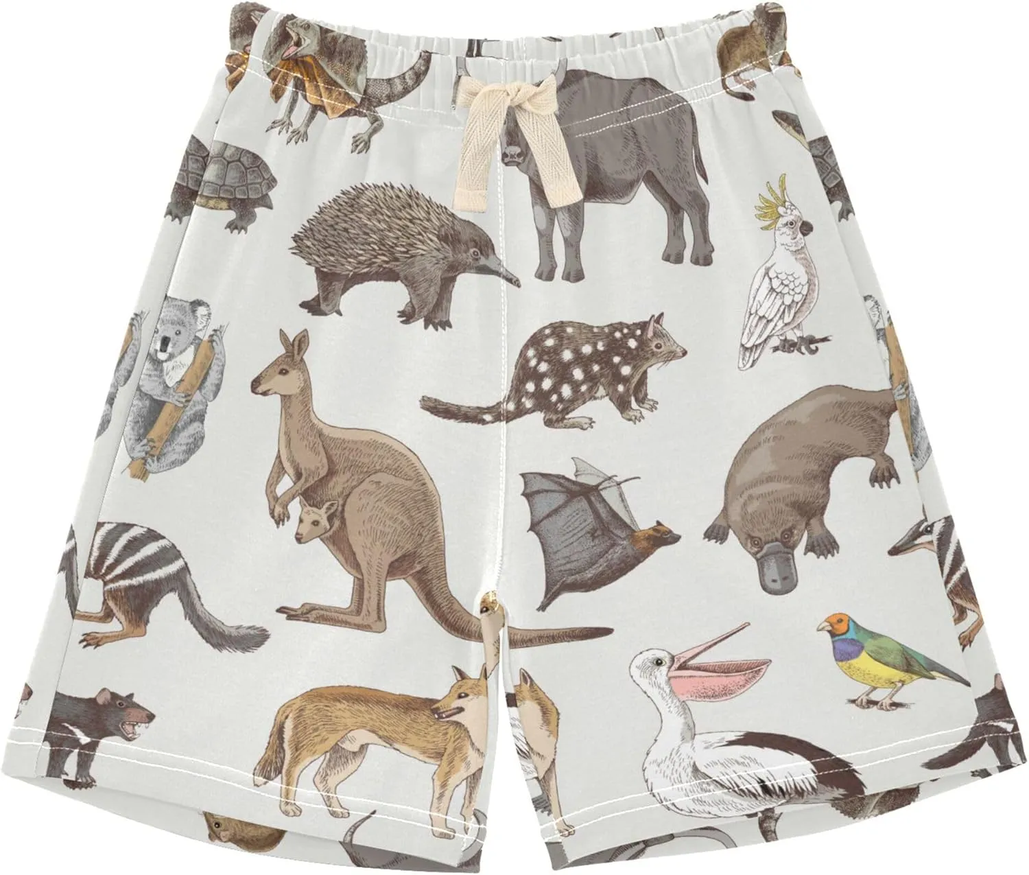 Fisyme Baby Boys Shorts Elastic Waist Cotton Casual Athletic Shorts Toddler Kids Pants 2T-5T