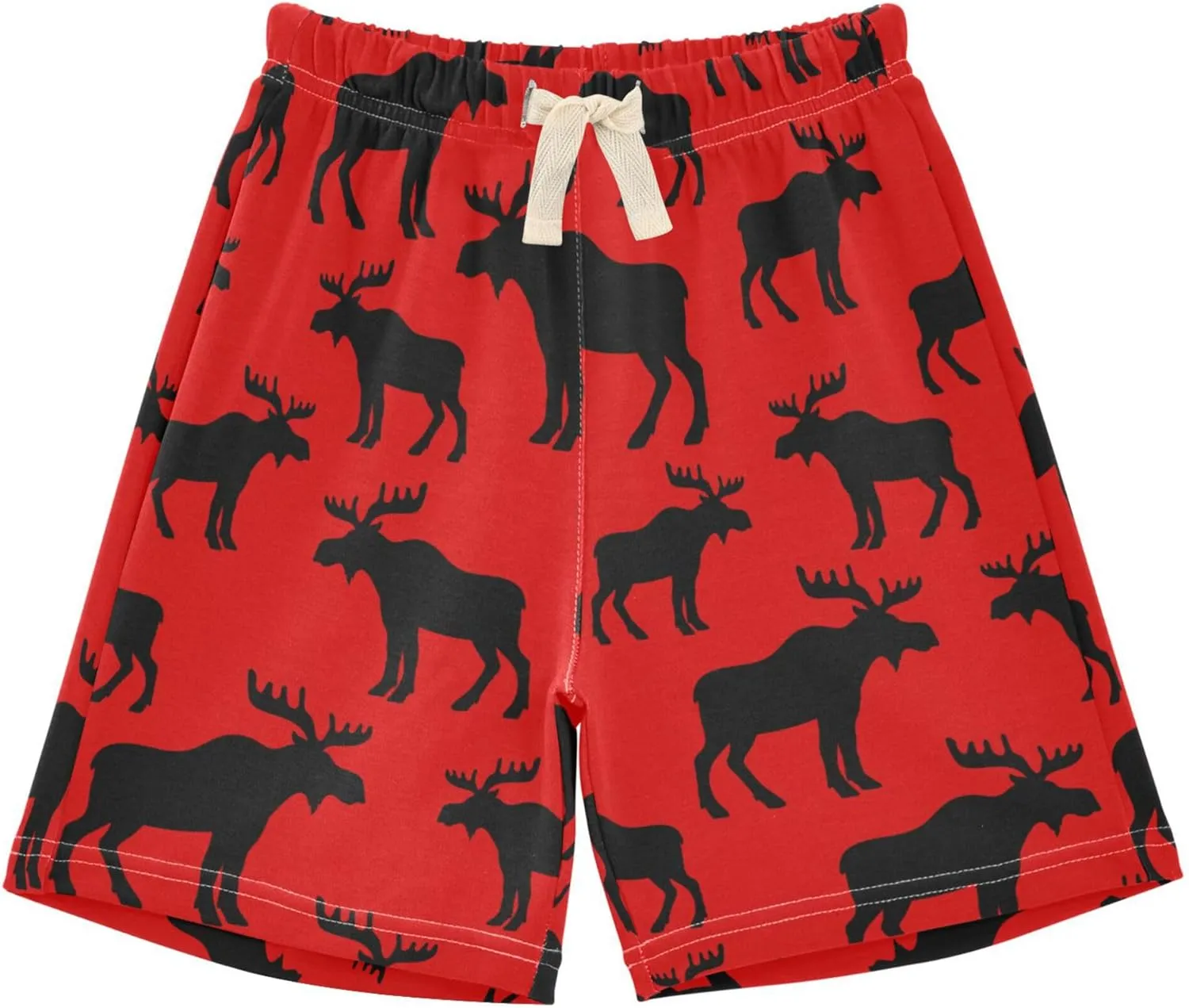 Fisyme Baby Boys Shorts Elastic Waist Cotton Casual Athletic Shorts Toddler Kids Pants 2T-5T