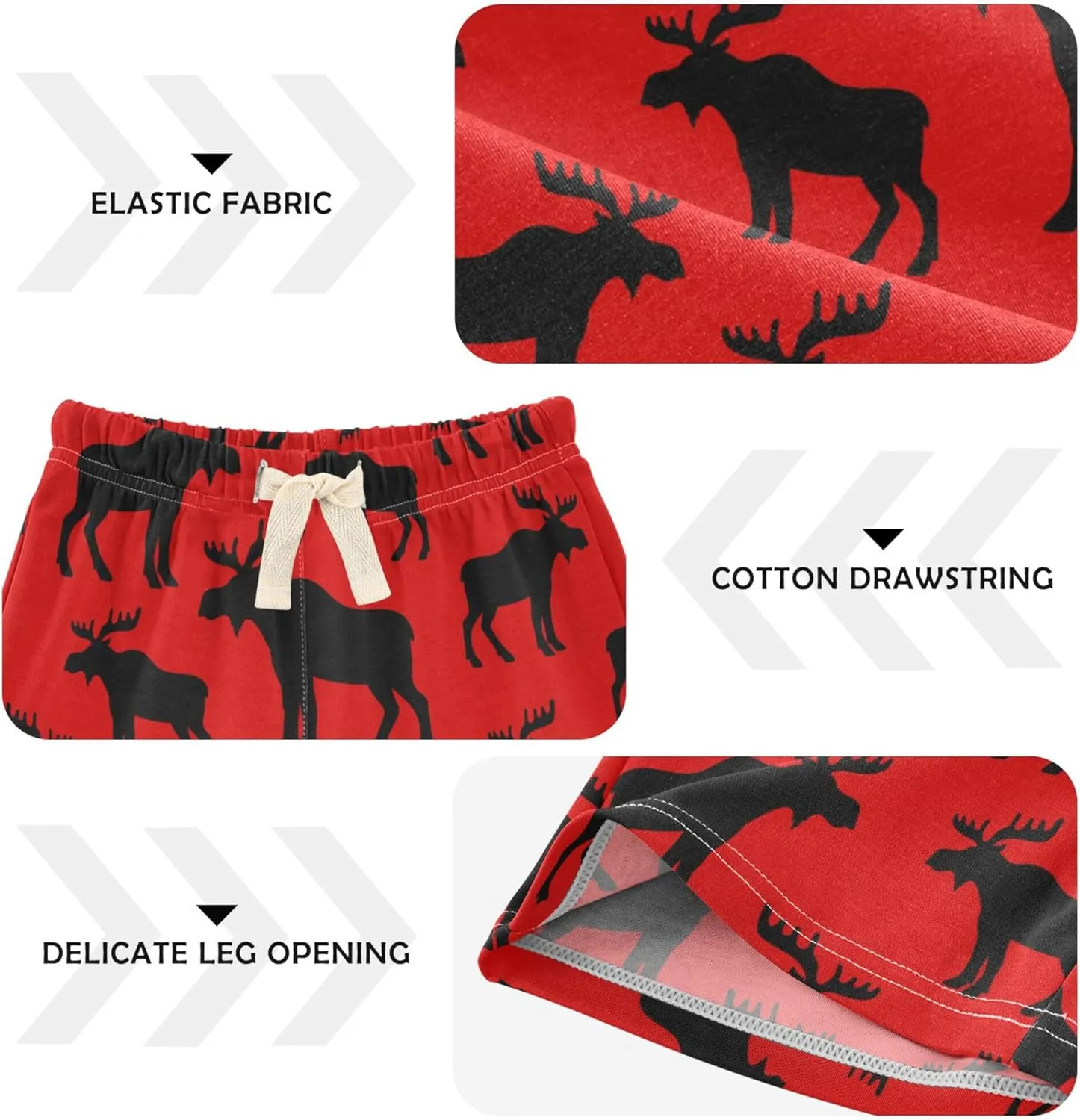 Fisyme Baby Boys Shorts Elastic Waist Cotton Casual Athletic Shorts Toddler Kids Pants 2T-5T