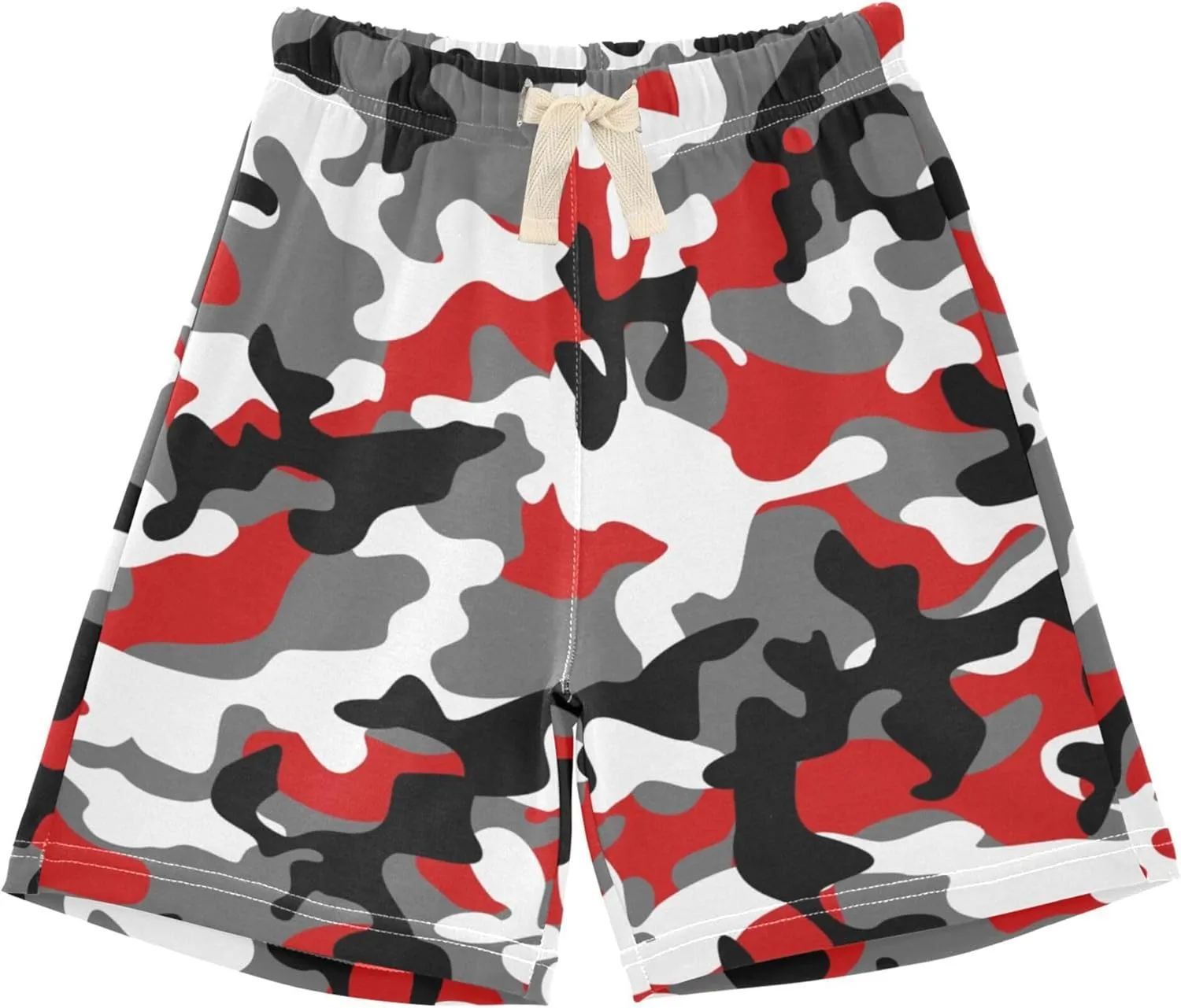 Fisyme Baby Boys Shorts Elastic Waist Cotton Casual Athletic Shorts Toddler Kids Pants 2T-5T