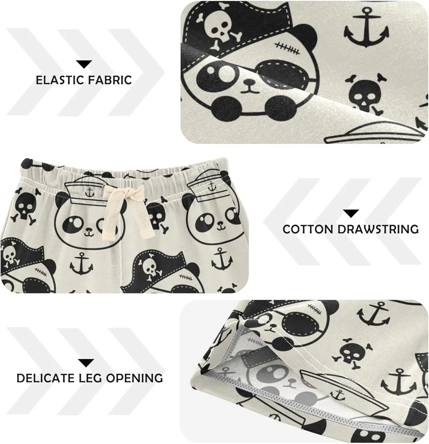 Fisyme Baby Boys Shorts Elastic Waist Cotton Casual Athletic Shorts Toddler Kids Pants 2T-5T
