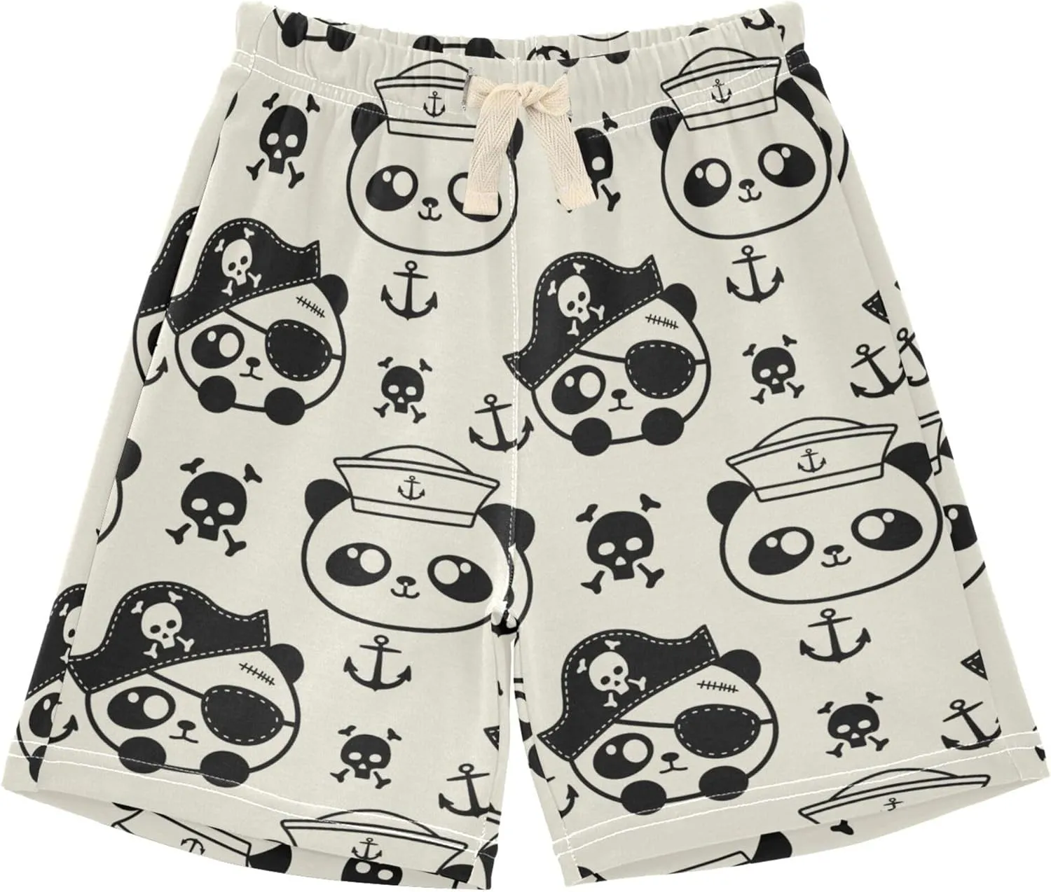 Fisyme Baby Boys Shorts Elastic Waist Cotton Casual Athletic Shorts Toddler Kids Pants 2T-5T