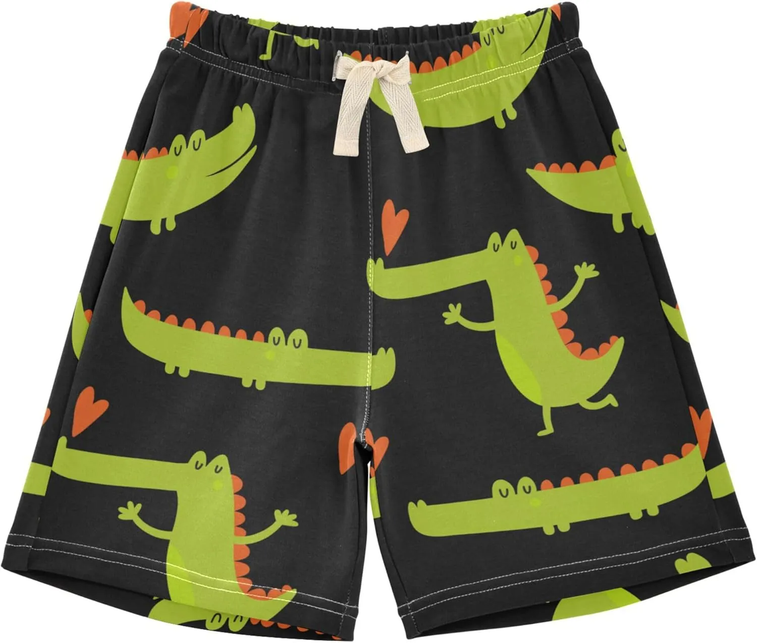 Fisyme Baby Boys Shorts Elastic Waist Cotton Casual Athletic Shorts Toddler Kids Pants 2T-5T