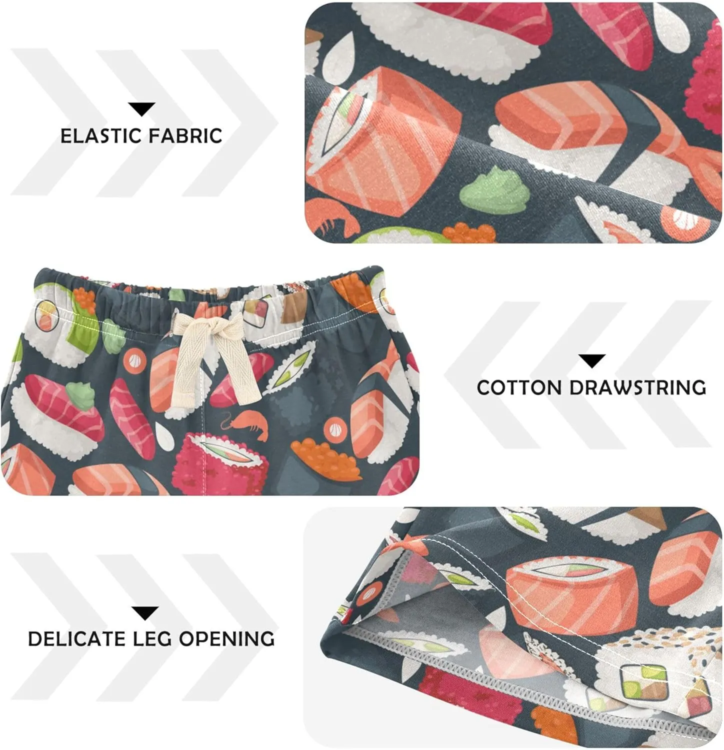 Fisyme Baby Boys Shorts Elastic Waist Cotton Casual Athletic Shorts Toddler Kids Pants 2T-5T