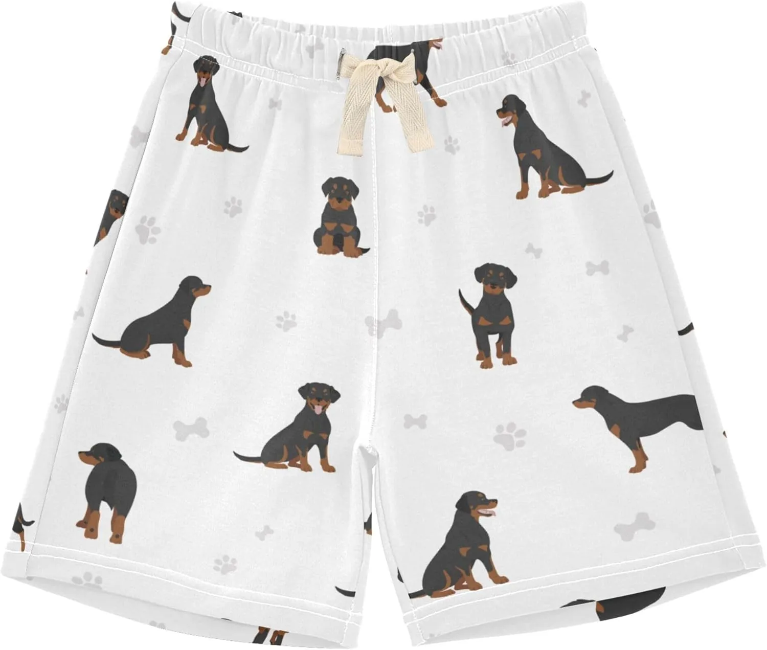 Fisyme Baby Boys Shorts Elastic Waist Cotton Casual Athletic Shorts Toddler Kids Pants 2T-5T