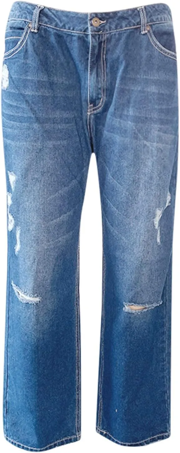 Flare Jeans for Women High Rise Button Loose Fit Denim Pants Comfortable Streetwear Mom Stretch Jeans for Women Curvy