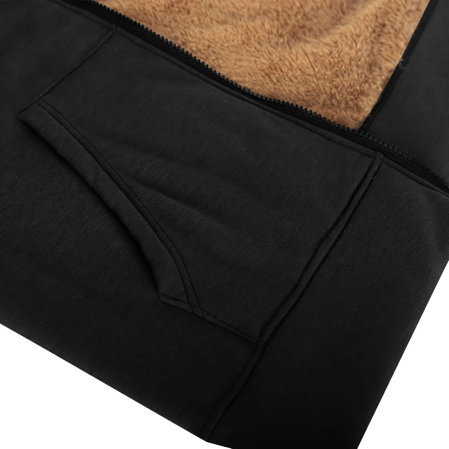 Fleece Lined Zip Up Hoodie Women Plus Size Hooded Sweatshirt Fuzzy Sherpa Lined Jacket Casual Drawstring Winter Coats