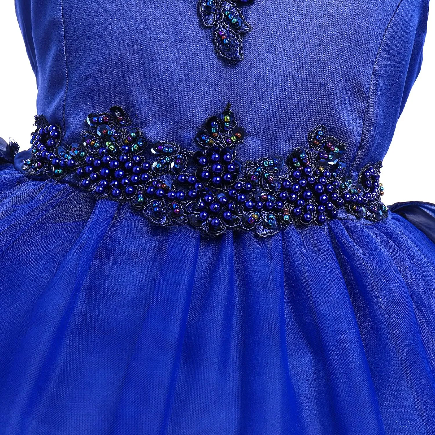 Flower Girl's Dress Princess Puffy Tulle Dresses Bridesmaid Wedding Communion Birthday Party Pageant Maxi Prom Gown for Kids