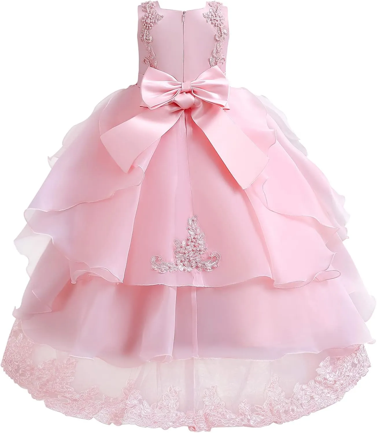 Flower Girl's Dress Princess Puffy Tulle Dresses Bridesmaid Wedding Communion Birthday Party Pageant Maxi Prom Gown for Kids
