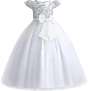 Flower Girl's Dress Princess Puffy Tulle Dresses Bridesmaid Wedding Communion Birthday Party Pageant Maxi Prom Gown for Kids
