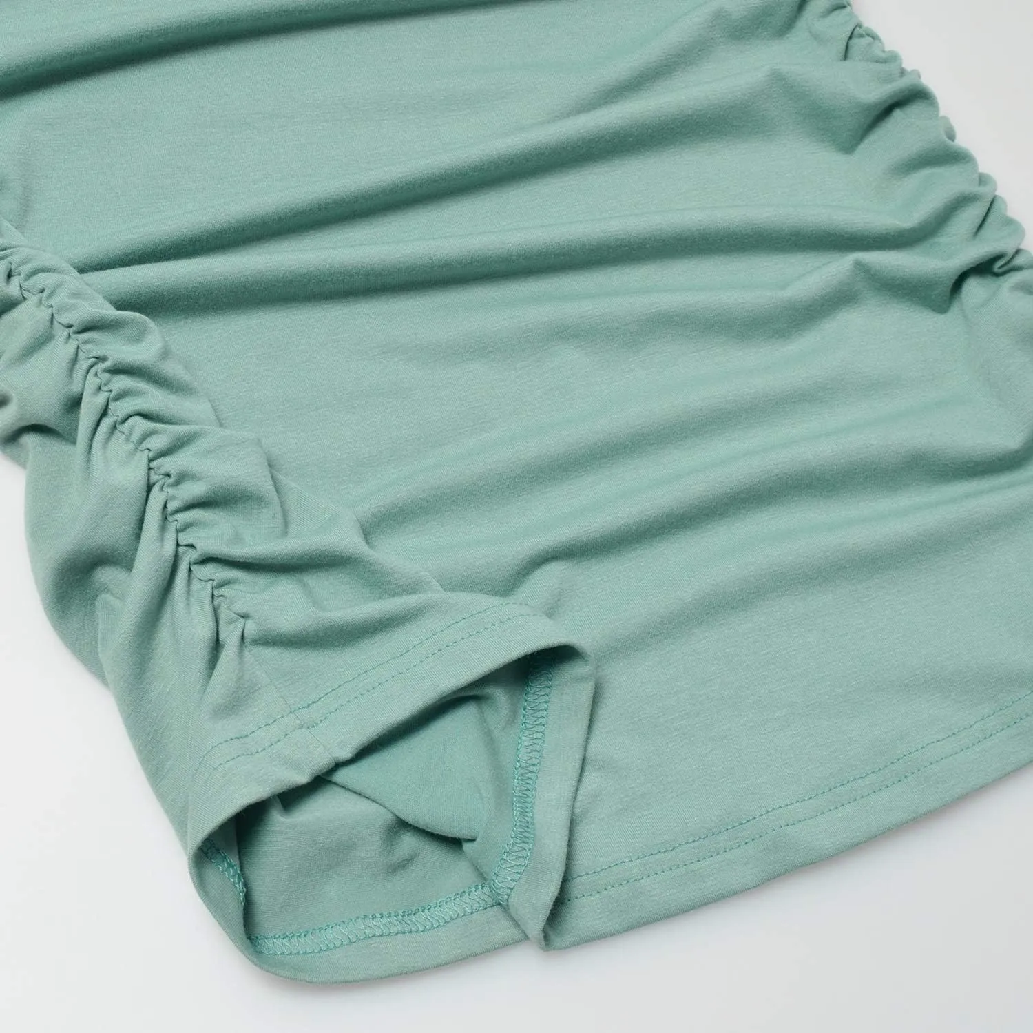 GINKANA Maternity Tank Tops Sleeveless Ruched Basic Tops Maternity Shirt Vest Mama Clothes