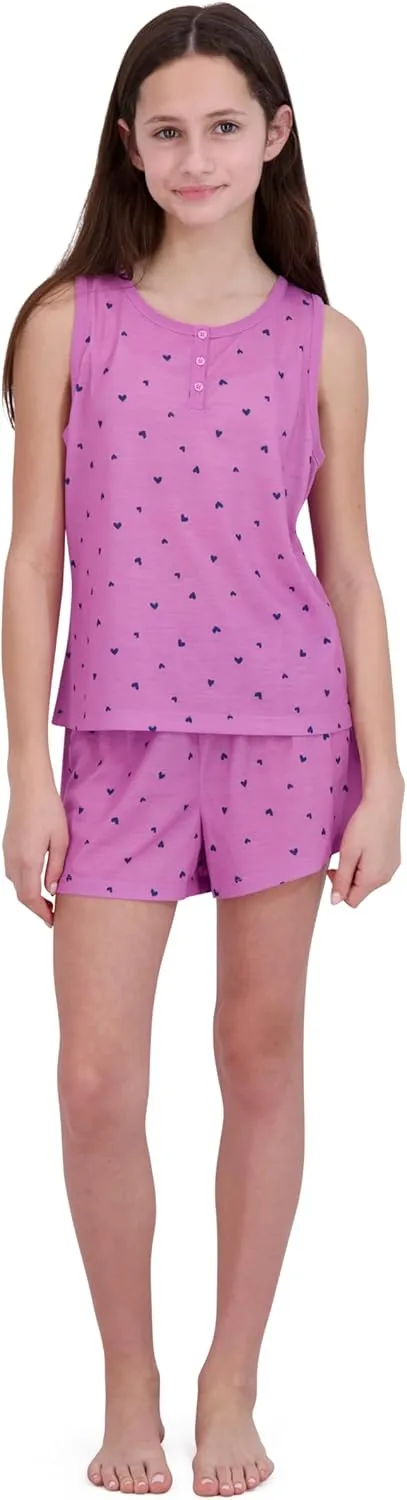 Girls Pajamas Set - 3-Piece PJs Set, Tee, Pants & Shorts, Soft Girls’ Sleepwear, Teen Kids Pajamas, Sizes 5-16