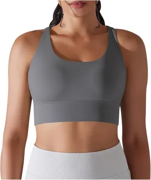 HGps8w Workout Tank Tops for Women Quick Dry Sleeveless Cropped Shirts Sexy Basic Yoga Bra Tanks with Built in Shelf Bra