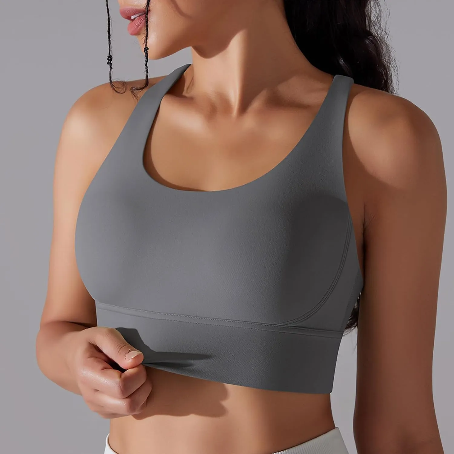 HGps8w Workout Tank Tops for Women Quick Dry Sleeveless Cropped Shirts Sexy Basic Yoga Bra Tanks with Built in Shelf Bra