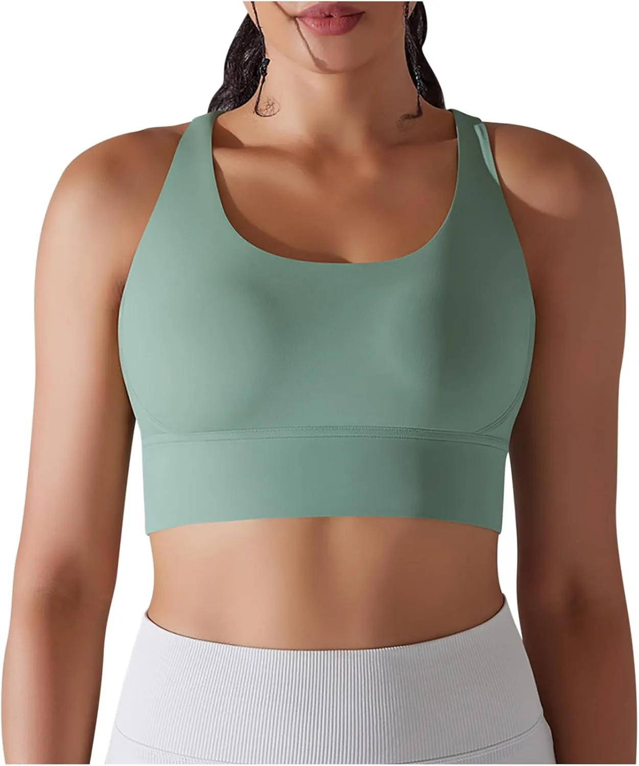 HGps8w Workout Tank Tops for Women Quick Dry Sleeveless Cropped Shirts Sexy Basic Yoga Bra Tanks with Built in Shelf Bra